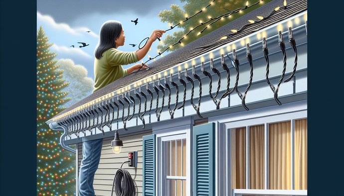 How to Easily Install Christmas Lights on Gutters with Gutter Guards