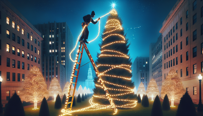 Illuminating Your Holiday: A Ladder-Free Guide to Decorating Tall Trees with Christmas Lights
