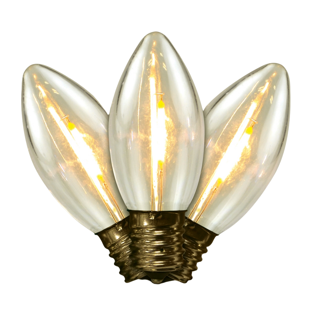 HBL Transparent Smooth Filament LED C9 bulbs